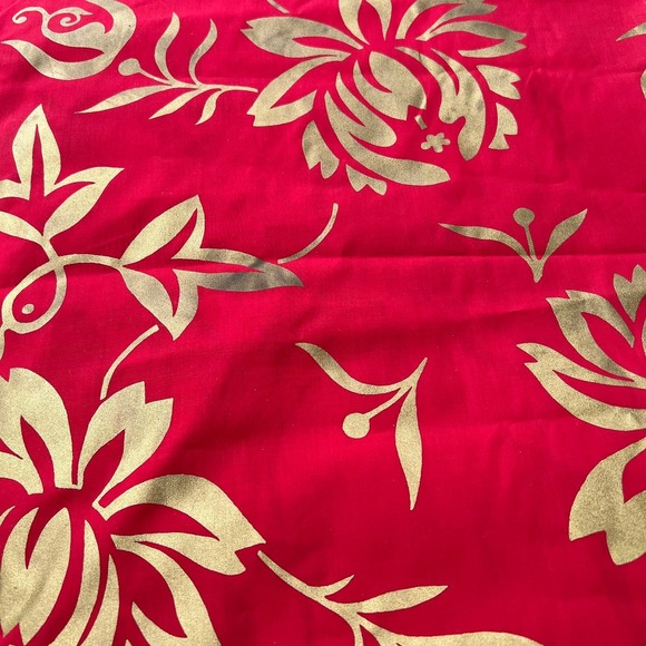 Vintage Hawaiian Fabric Pua Lani Pareu by Alfred Shaheen Cotton 43” x 1 Yard - Picture 3 of 6